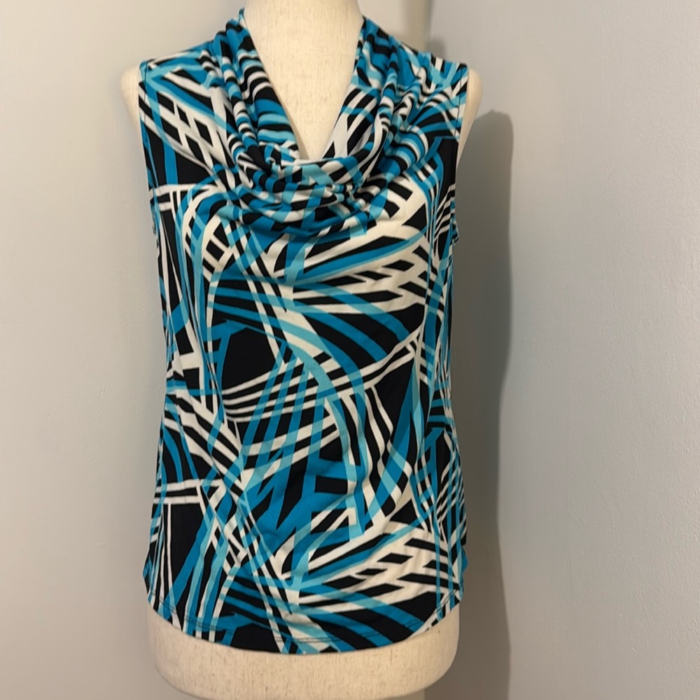 Jones Studio Separates multi colored cowl neck blouse